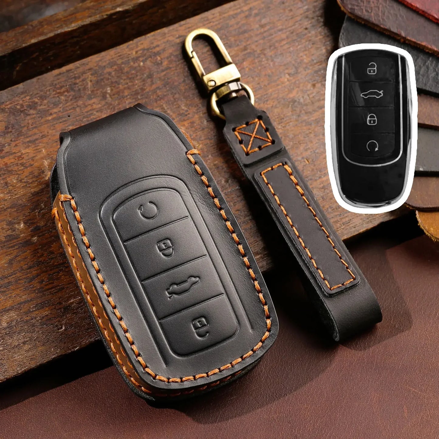 For 2021 Chery Tiggo 8 Pro Tiggo 8plus New 5 Plus 7pro Omoda Leather Car Key Case Cover Car Accessories