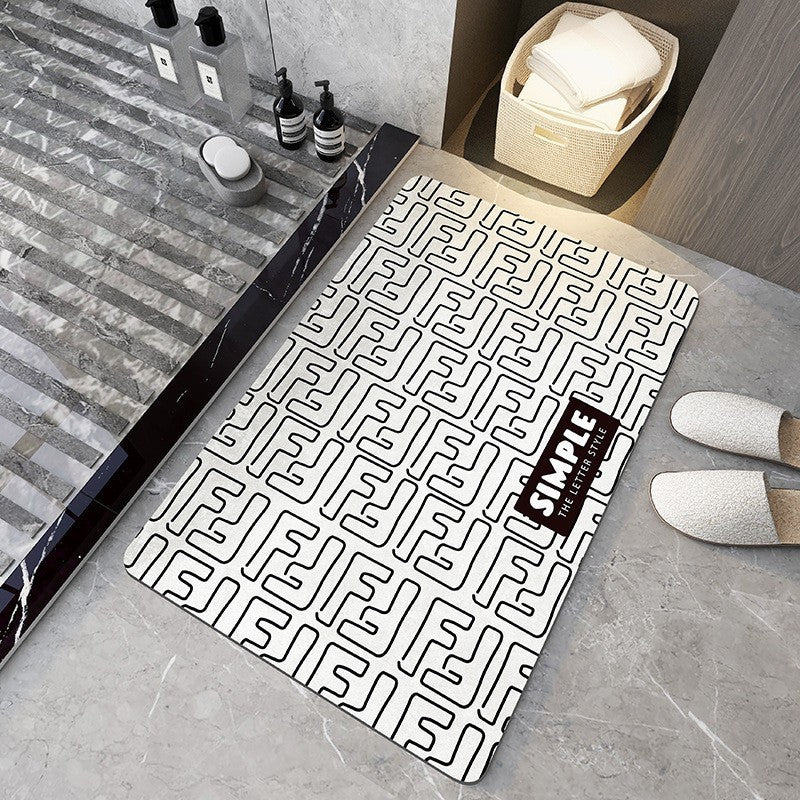 Household Soft Diatomaceous Earth Bathroom Absorbent Floor Mat