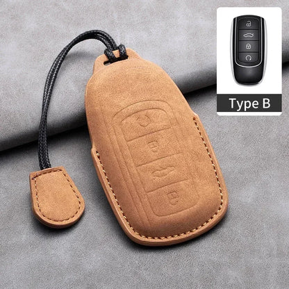 Leather Car Key Case Cover For Chery Tiggo 8 Pro Tiggo 8plus New 5 plus 7pro Chery Tiggo 7 Pro Max Omoda 5 C5 Modod Car Keychain