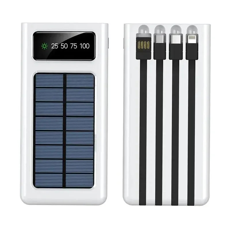 200000mAh Ultra-Large Capacity Power Bank Solar Charging Power Bank Comes With Four Wires Suitable For Samsung Apple Huawei