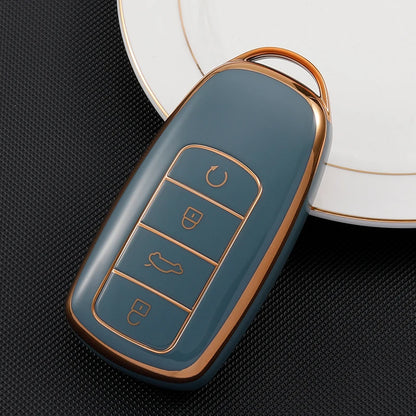 New Soft TPU Car Key Case Cover for Chery Tiggo 8 Pro 2021 Car Key Case 4 Buttons Remote Control Covers Accessories Protect