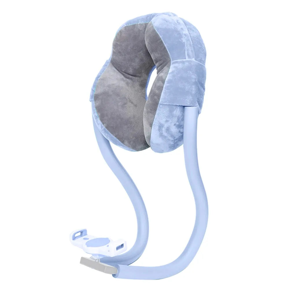 U-Shaped Neck Pillow with Gooseneck Phone Holder - Ultimate Travel Comfort & Convenience