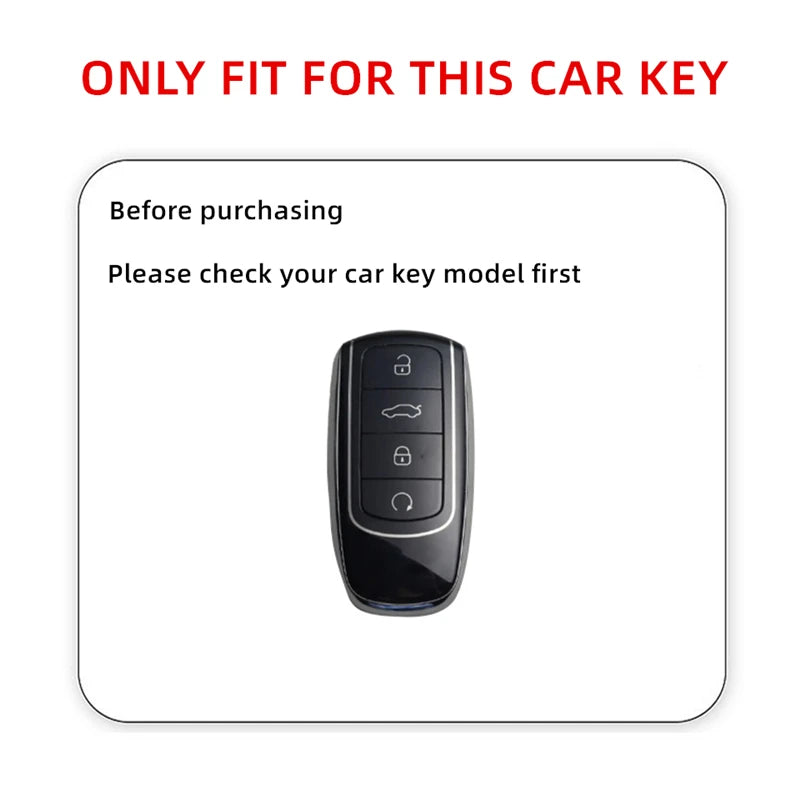 Metal Car Remote Key Case Cover Shell Holder Chain Fob For Chery New Arrizo 5 PLUS Tiggo 8 PRO 7 Plus 9 Omoda 5 Accessories 2024