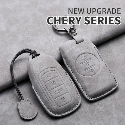 Leather Car Key Case Cover For Chery Tiggo 8 Pro Tiggo 8plus New 5 plus 7pro Chery Tiggo 7 Pro Max Omoda 5 C5 Modod Car Keychain