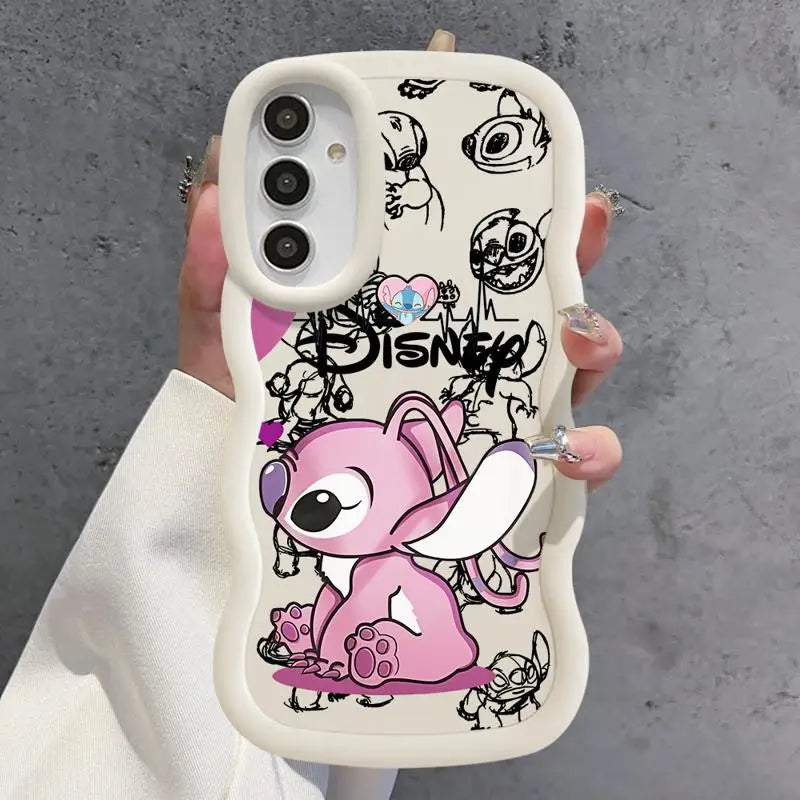 Disney Cute Stitch Case for Samsung Galaxy A20 A51 A30 A50 A11 A03 A05s A21s A04 A13 A04e A15 A51 4G Silicone Capa Cover