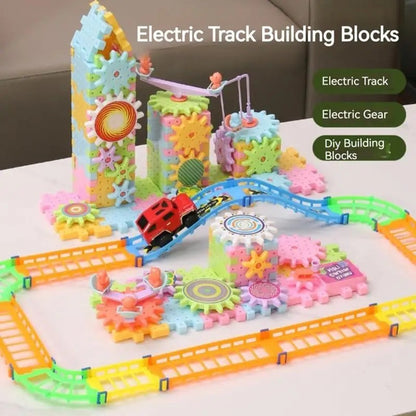 Children's Electric Gear Revolving Building Blocks Toy