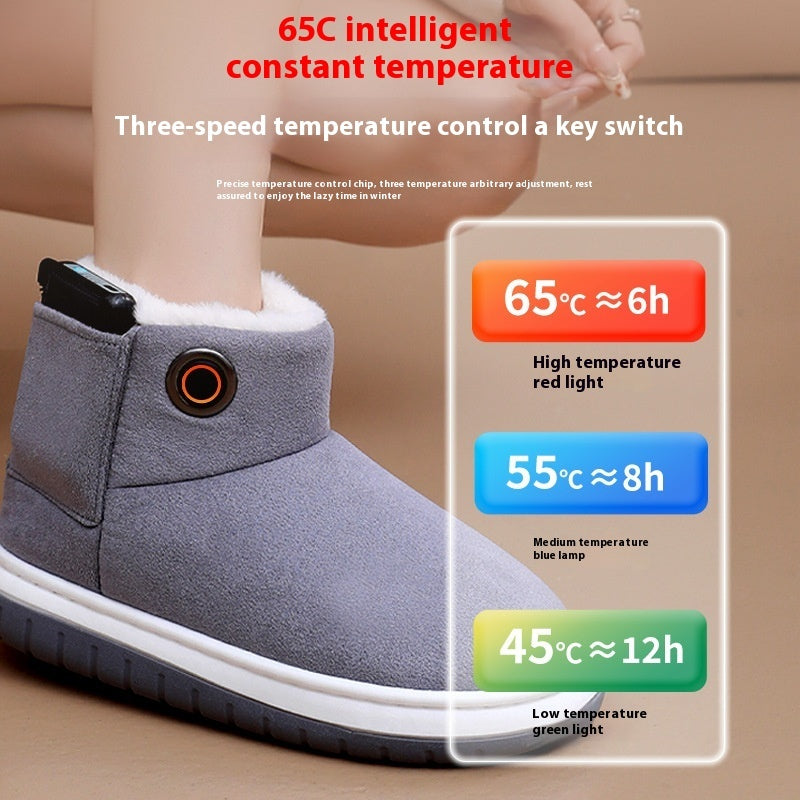 Electric Heating Cotton Shoes Charging Heating Boots Winter Home Office