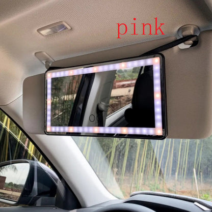 Portable Car Color Light Makeup Mirror