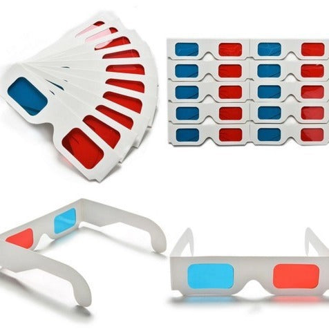 Cinema Glasses Paper Red Blue 3D Stereo Glasses