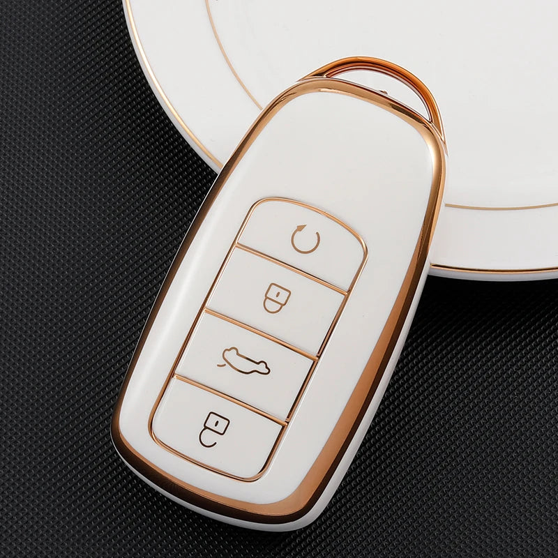 New Soft TPU Car Key Case Cover for Chery Tiggo 8 Pro 2021 Car Key Case 4 Buttons Remote Control Covers Accessories Protect