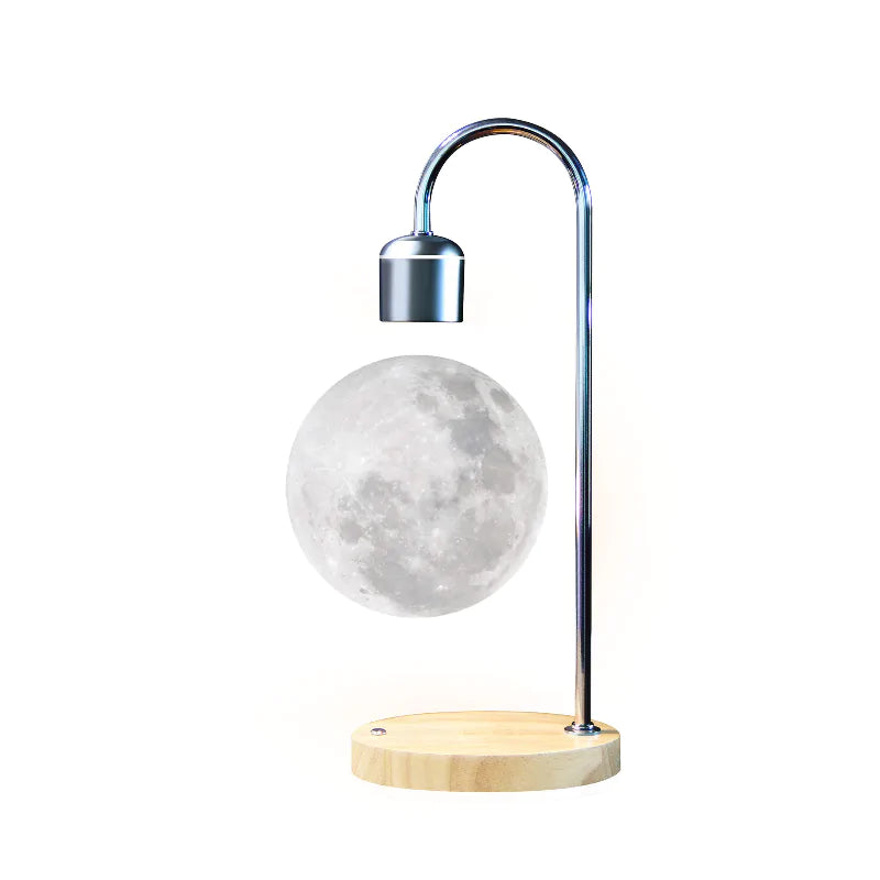 Magnetic Levitation Moon Lamp LED Night Light with Wireless Charging – Perfect Bedroom Décor & Unique Christmas Gift Desk Lamp