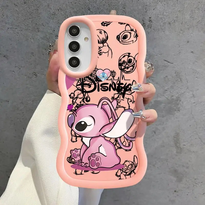 Disney Cute Stitch Case for Samsung Galaxy A20 A51 A30 A50 A11 A03 A05s A21s A04 A13 A04e A15 A51 4G Silicone Capa Cover