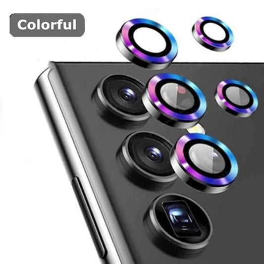 Metal Lens Ring Glass Case for Samsung S24 S23 Ultra S22 Plus Camera Lens Screen Protector for Samsung Galaxy S23 Lens Cover