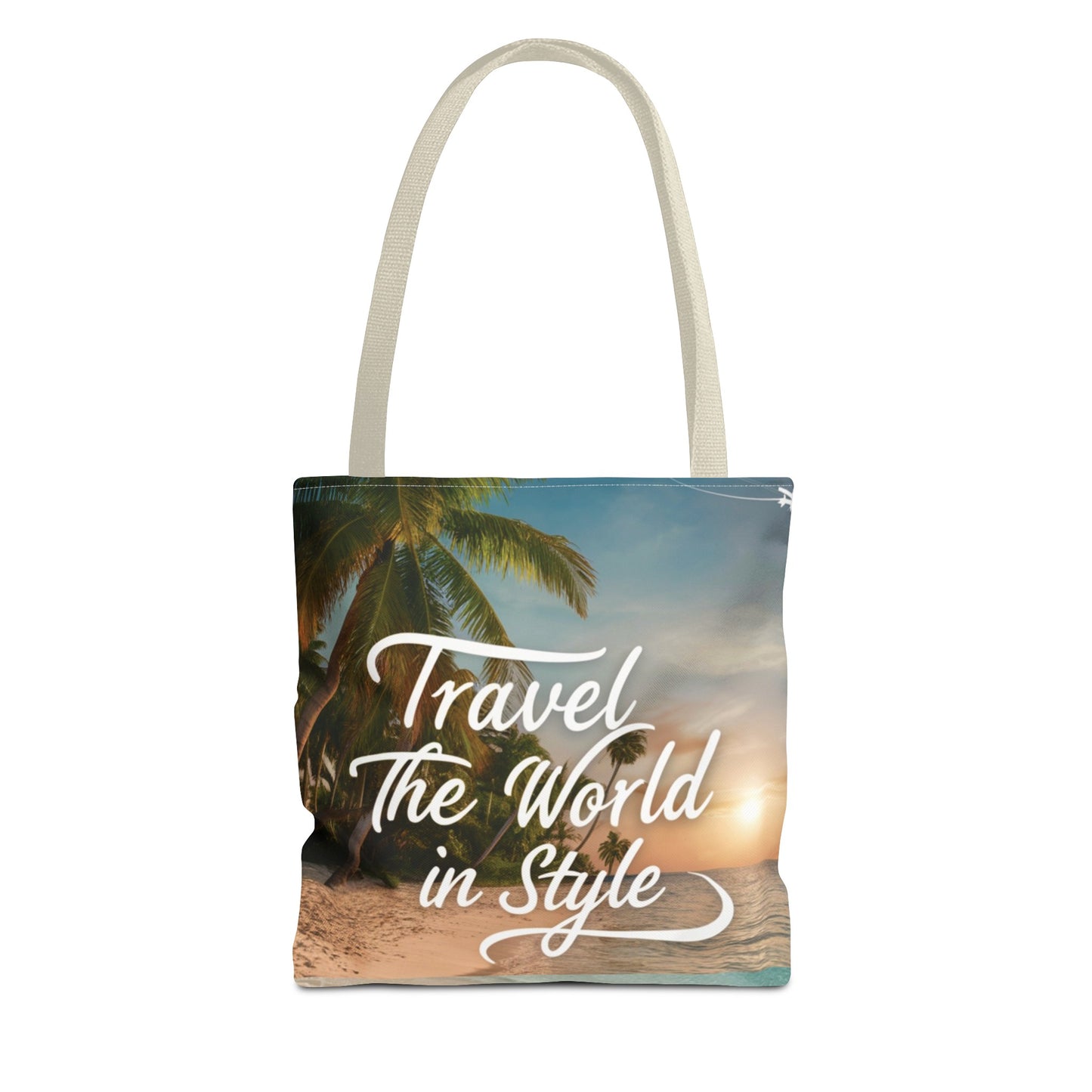 Custom-Printed Tote Bags - Durable and Stylish with Multiple Handle Colors and Sizes | High-End Dye Sublimation Prints | "NouranTrips.shop"
 (AOP)