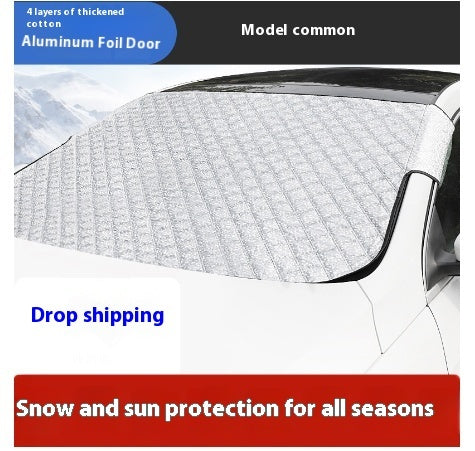 Car Windshield Snow Cover With Thickened Fabric