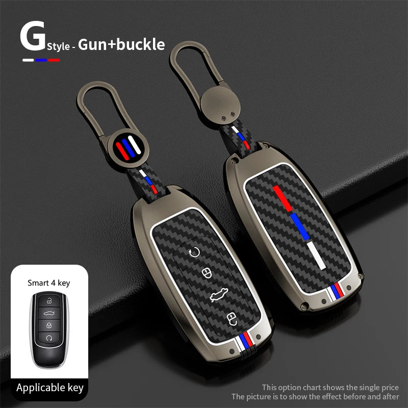 4 Button Zinc Alloy Car Key Case Cover For Chery Tiggo 8 PLUS 8 Pro 7 Pro Arrizo 5 PLUS 2021 Car Holder Bag Styling Accessories