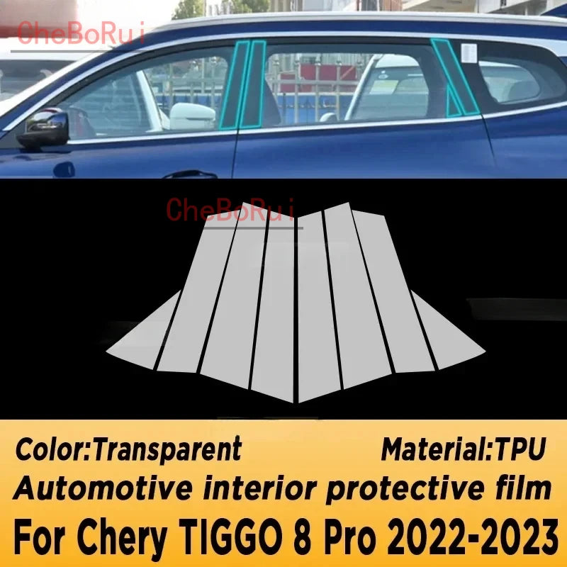 For Chery TIGGO 8 Pro 2022-2023 Gearbox Panel Navigation Screen Automotive Interior TPU Protective Film Anti-Scratch Sticker