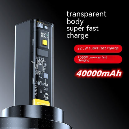 PD Fast Charge 225W Punk Transparent 40000 MA Power Bank