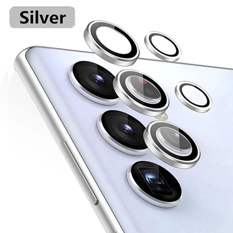 Metal Lens Ring Glass Case for Samsung S24 S23 Ultra S22 Plus Camera Lens Screen Protector for Samsung Galaxy S23 Lens Cover