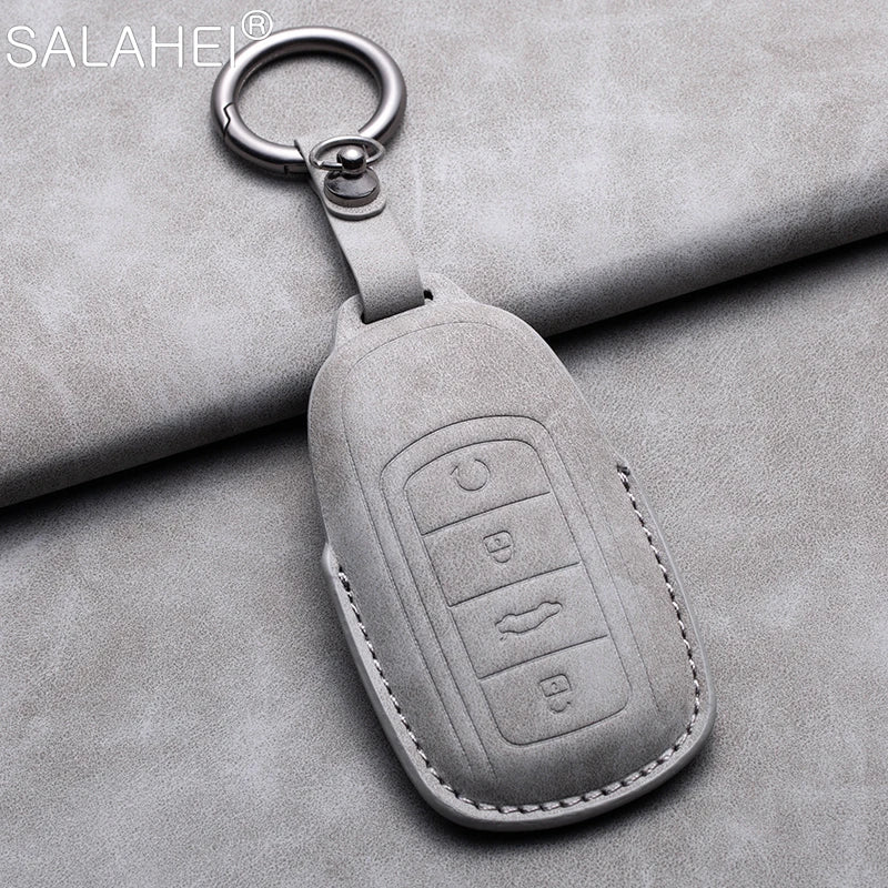 Sheepskin Car Key Remote Case Cover For Chery Tiggo 4 5X Exeed Txl Tx Lx For Tiggo 7 8 Pro 8 PLUS Arrizo Keychain Accessories