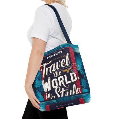 Custom-Printed Tote Bags - Durable and Stylish with Multiple Handle Colors | Available in 3 Sizes | High-End Dye Sublimation Prints | "NouranTrips.shop" (AOP)