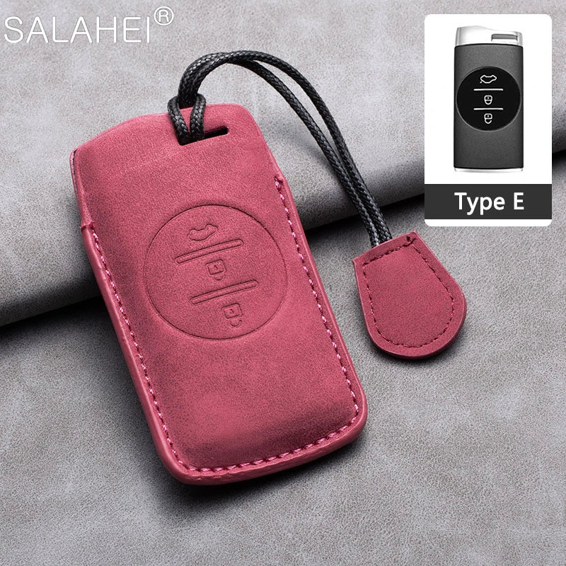 Sheepskin Car Key Remote Case Cover For Chery Tiggo 4 5X Exeed Txl Tx Lx For Tiggo 7 8 Pro 8 PLUS Arrizo Keychain Accessories