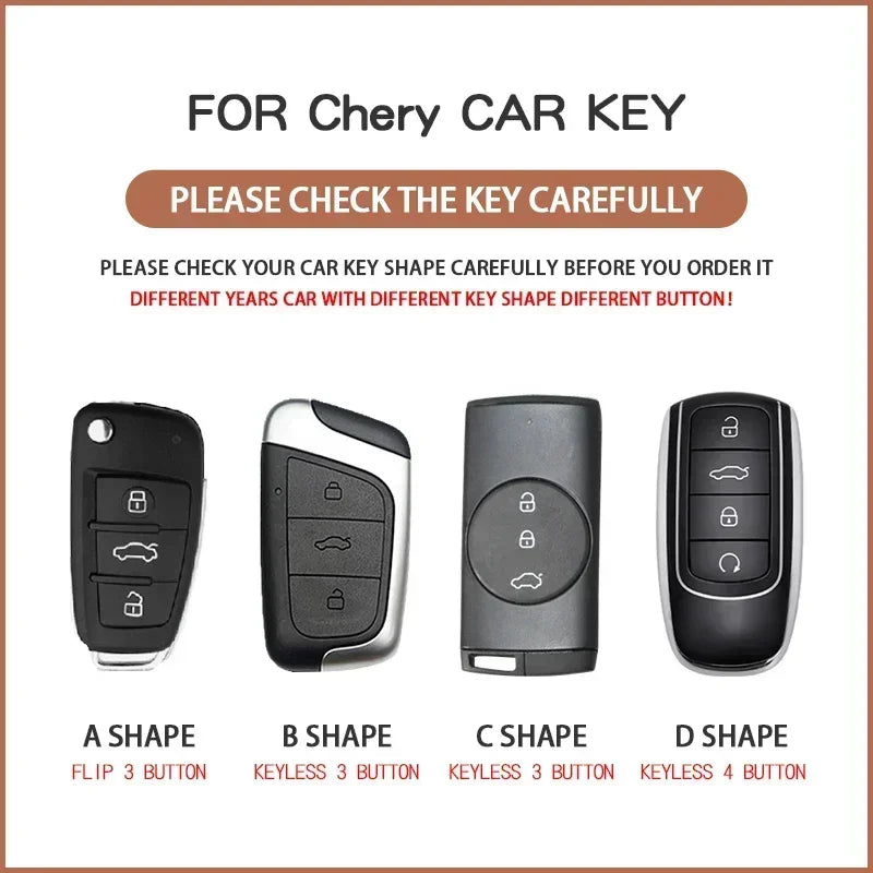 Car Key Case Cover for Chery Exeed Tiggo 2 3x Arrizo 5 Pro Gx 5x EQ7 8 Pro 8plus 5 Plus 7pro 7 Pro Max Omoda 5 C5 Jaecoo J7 J8