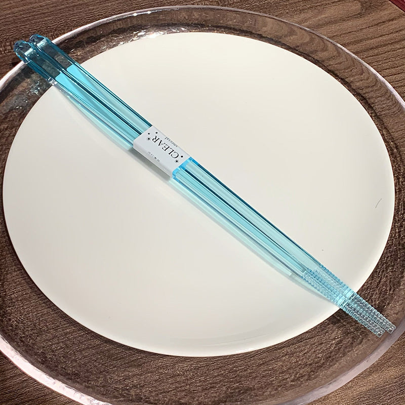 Clear Tip Non-slip Crystal Chopsticks Dishwasher Safe