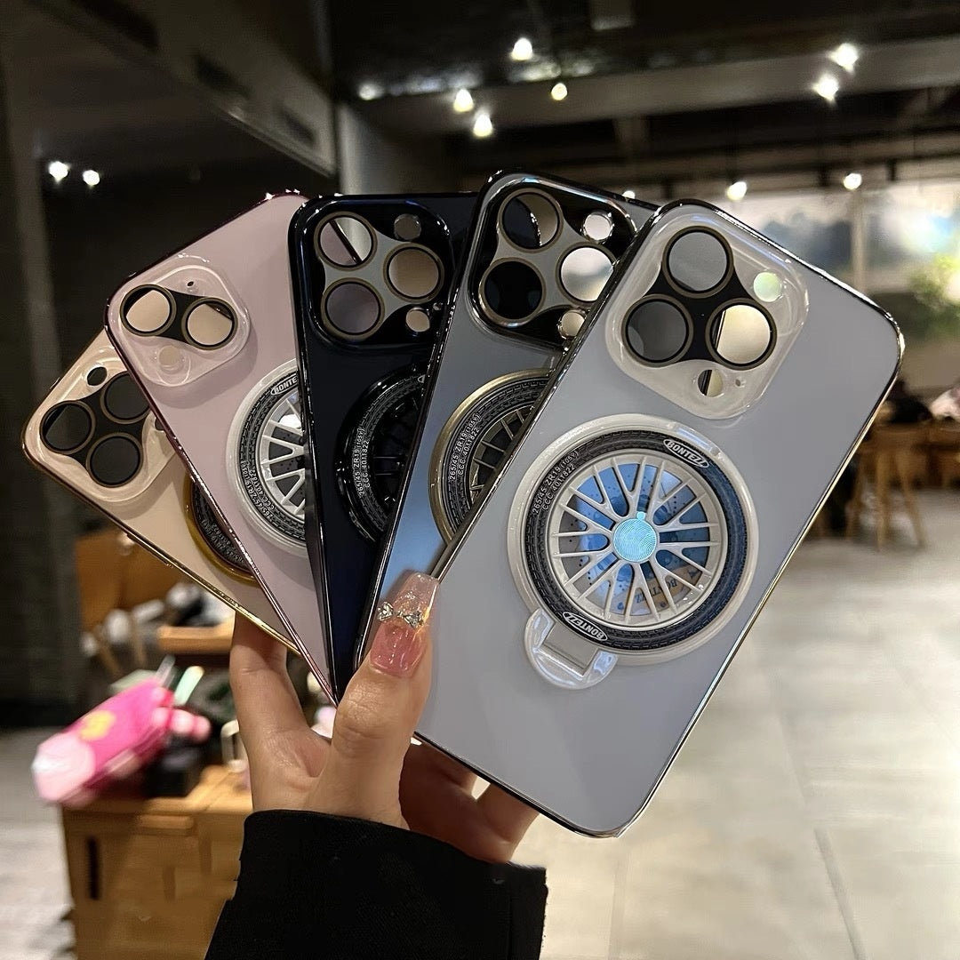 Frosted Rotating Gyro Magnetic Bracket Phone Case