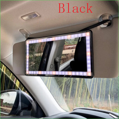 Portable Car Color Light Makeup Mirror