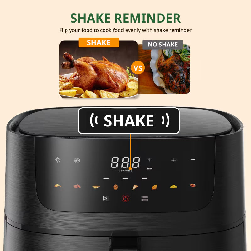 8.5 QT Air Fryer - Large Capacity For Family Gatherings, 8-in-1 Multifunctional Cooker With Touchscreen Control, Easy To Clean & Ideal For Beginners, Health Enthusiasts, Busy Professionals