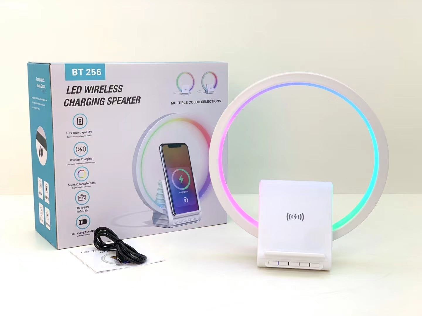 Smart Bluetooth Speaker Ambience Light 15W Wireless Charger