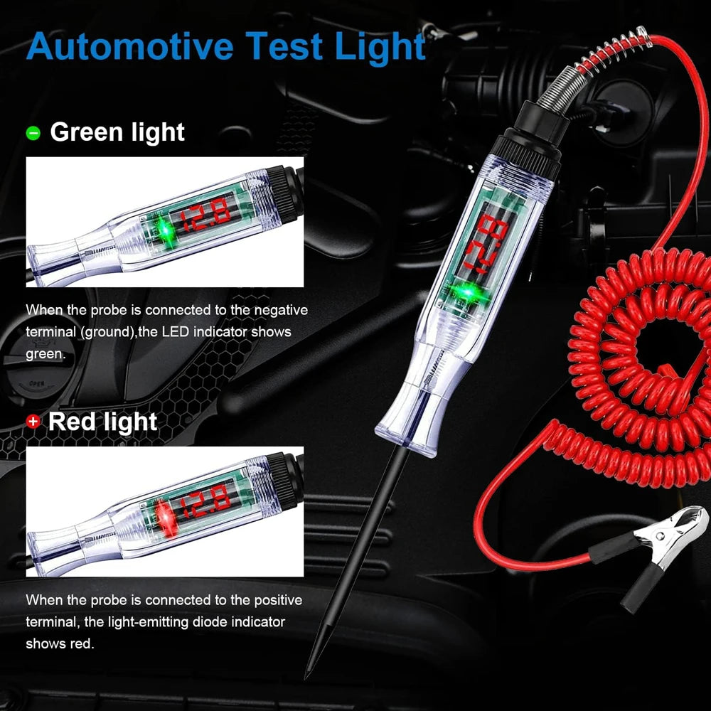 Car Truck Voltage Circuit Tester Auto 6V 24V Tools Car Diagnostic Probe Test Pen Light Bulb Electric Measuring Pen Tools