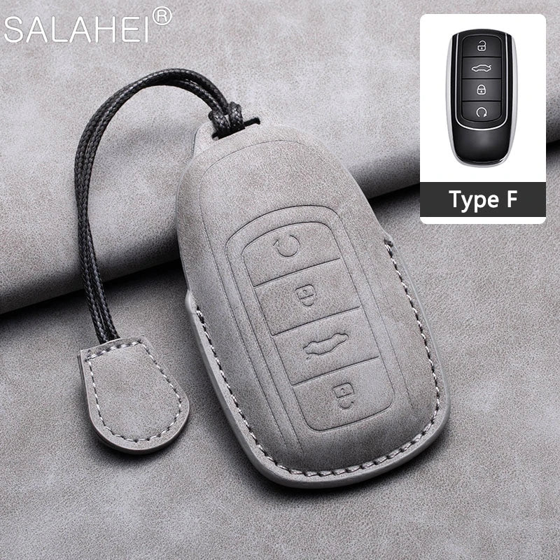 Sheepskin Car Key Remote Case Cover For Chery Tiggo 4 5X Exeed Txl Tx Lx For Tiggo 7 8 Pro 8 PLUS Arrizo Keychain Accessories