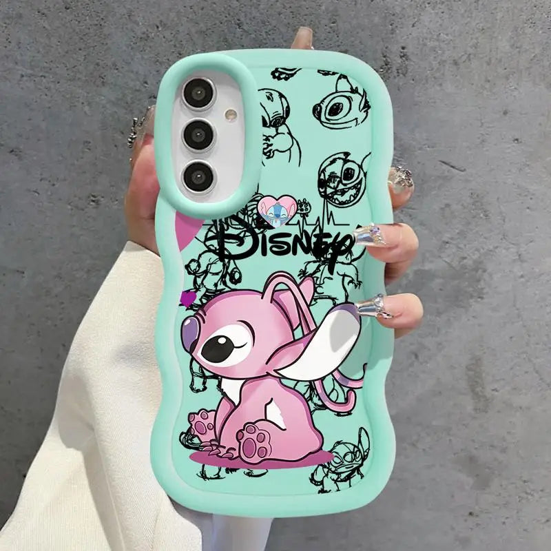 Disney Cute Stitch Case for Samsung Galaxy A20 A51 A30 A50 A11 A03 A05s A21s A04 A13 A04e A15 A51 4G Silicone Capa Cover