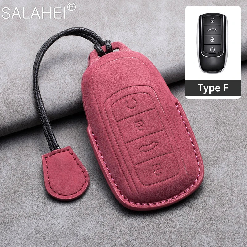 Sheepskin Car Key Remote Case Cover For Chery Tiggo 4 5X Exeed Txl Tx Lx For Tiggo 7 8 Pro 8 PLUS Arrizo Keychain Accessories