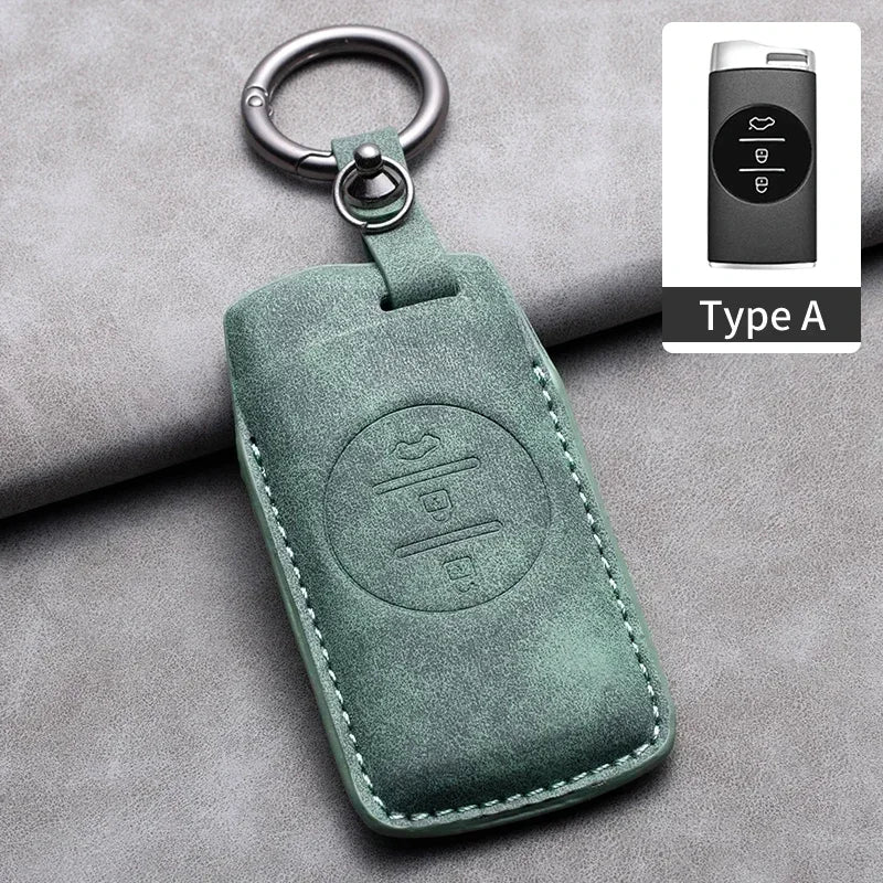 Leather Car Key Case Cover For Chery Tiggo 8 Pro Tiggo 8plus New 5 plus 7pro Chery Tiggo 7 Pro Max Omoda 5 C5 Modod Car Keychain