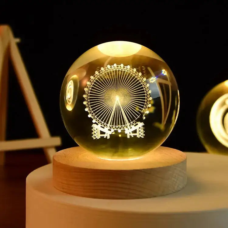 3D Crystal Ball Solar System Globe