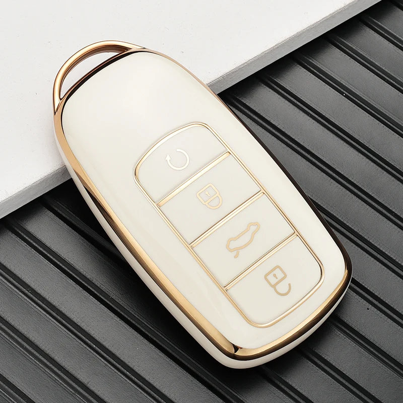 Soft TPU Car Key Case Cover For Chery Tiggo 8 Pro Tiggo 8plus New 5 plus 7 pro 4 Button Keyless Entry Smart Key Protector Shell