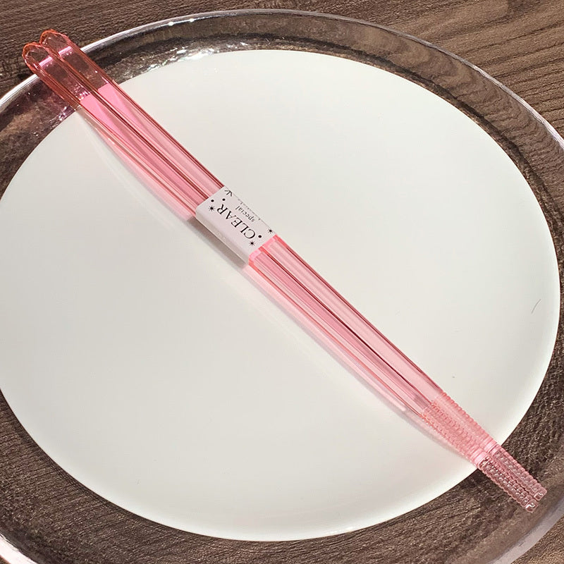 Clear Tip Non-slip Crystal Chopsticks Dishwasher Safe