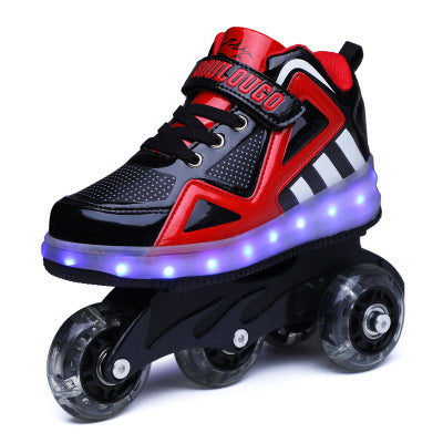 Children's Adjustable Roller Skates Set with Safety Gear - Light-Up Wheels for Boys & Girls, Perfect for Beginners