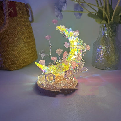 Water Moon Butterfly Small Night Lamp Atmosphere Handicraft DIY Material