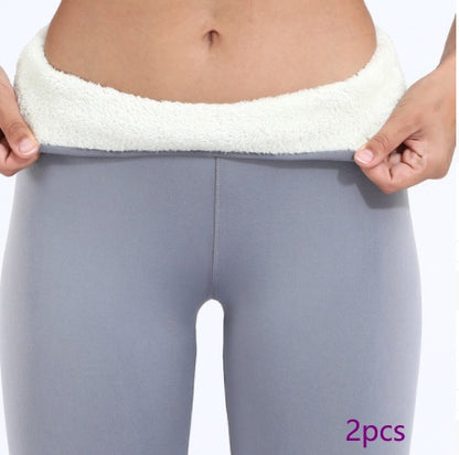 Women's Lamb Wool High Waist Elasticity Leggings