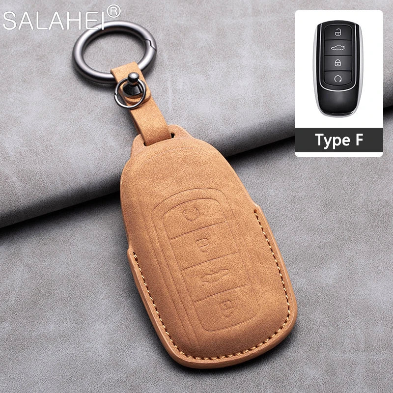 Sheepskin Car Key Remote Case Cover For Chery Tiggo 4 5X Exeed Txl Tx Lx For Tiggo 7 8 Pro 8 PLUS Arrizo Keychain Accessories