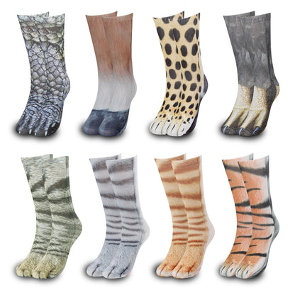 3D Animal Foot Print Socks Printed Socks