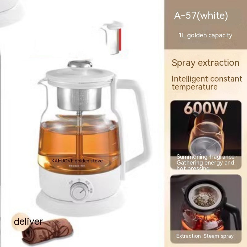 Glass Tea Maker Electric Steam Spray Tea Brewing Pot