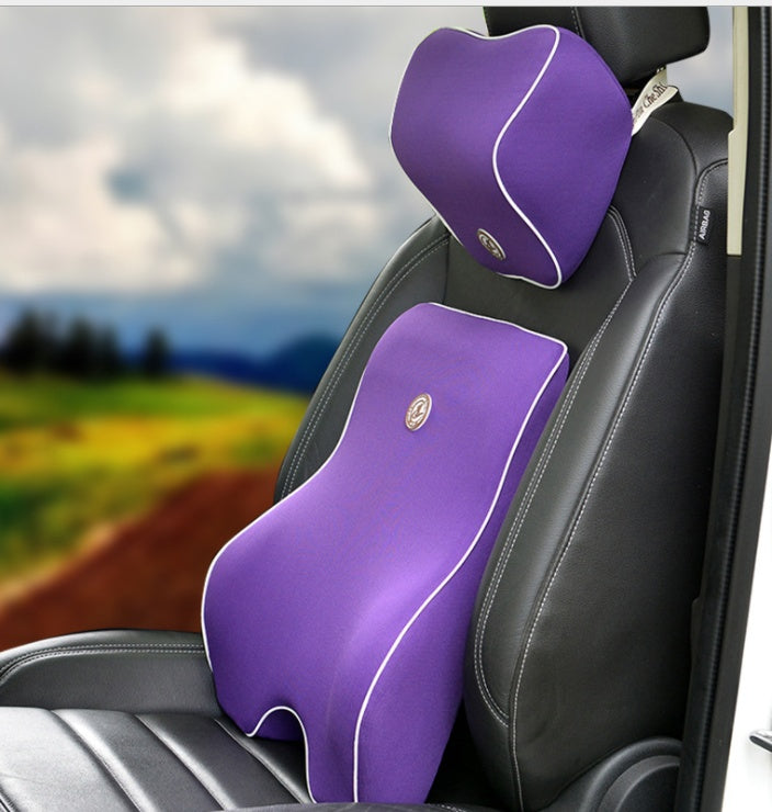 Car Memory Cotton Lumbar Suit Pillow Back Pad Waist Car Interior Seat Four Seasons Universal New Slow Rebound