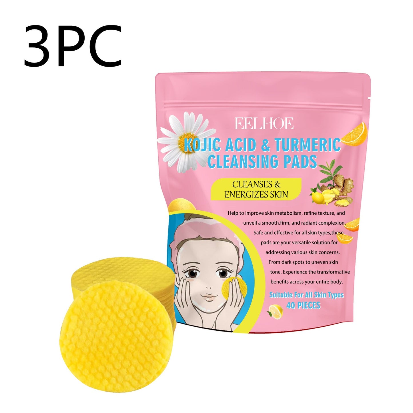 Kojic Acid Turmeric Cleansing Pads Beauty Hot-sale