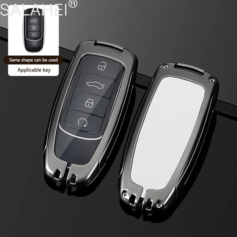 Zinc Alloy Leather Car Key Cover Case Shell Holder Fob For Chery Tiggo 7 Tiggo 8 Pro 8 PLUS Arrizo 5 Protector Auto Accessories