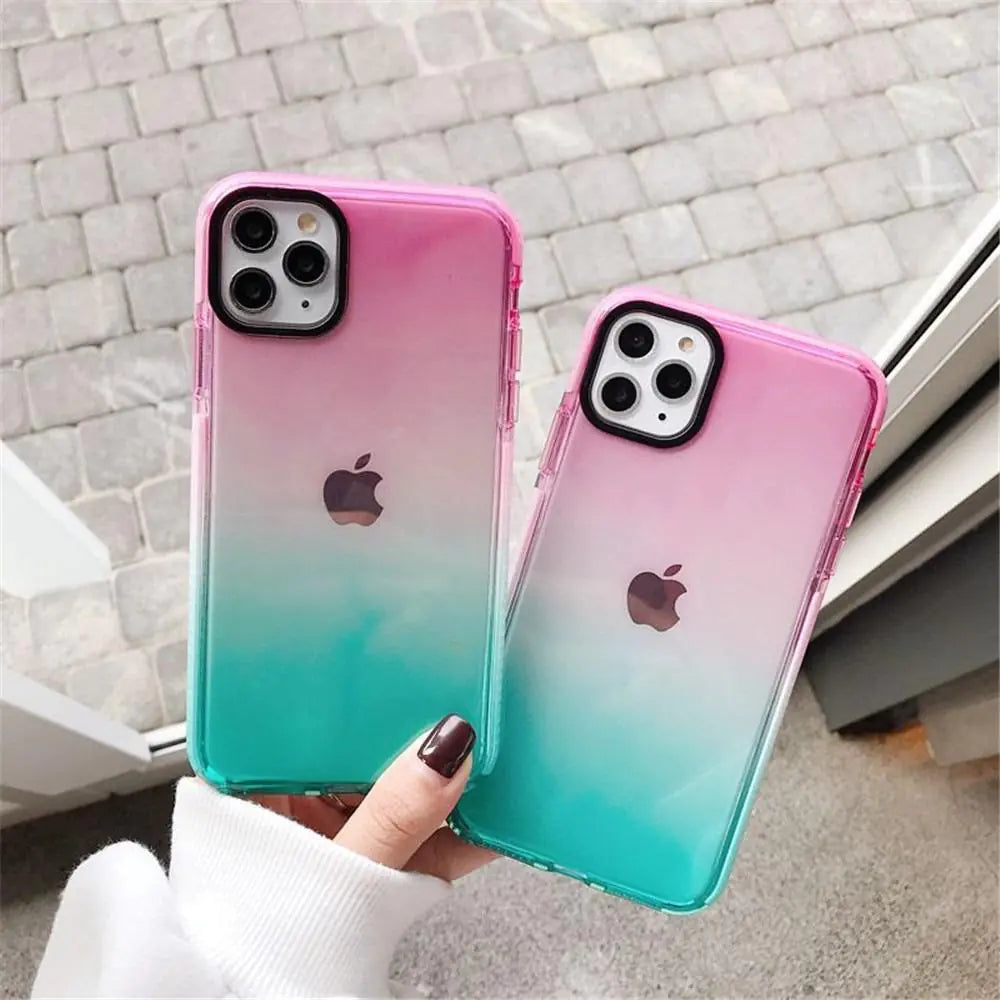 Shockproof Gradient Transparent Case